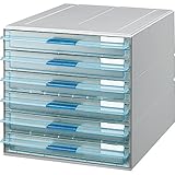 コクヨ レターケース 透明引き出し A4 浅6段 LC-UNT106M