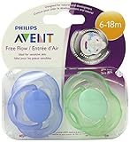 Philips AVENT BPA Free Freeflow Pacifier, 6-18 Months, 2-Pack, Colors May Vary by Philips Avent [並行輸