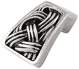 Vicenza Designs K1255 Sanzio Linking Lines Finger Pull Knob, Vintage Pewter [並行輸入品]