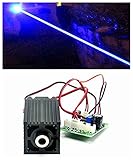 12V産業/研究室レーザー450nm 1000mW 1W青色ダイオードレーザードットモジュールw / TTL＆アダプター＆長時間作業 クラス2