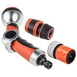 KEDSUM　多機能散水ノズル　7散水パターン　12~15mm内径ホース対応　メタル製