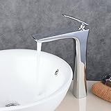 beelee bl6609hバスルーム蛇口クロームシングルハンドル洗面所シンク蛇口1つ穴真鍮現代ホテルスクエアスタイル