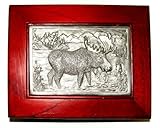 Moose Photo Wooden Photo Album with Pewter Cover by River's Edge Products