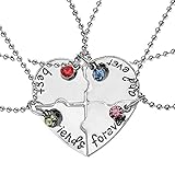 Tmrow Best Friends Forever And Ever 4点セット 大切な人 姉妹 Sister 友達 ハート　ジグソー パズル ペンダント ネックレス ギフト レディース アクセサリ