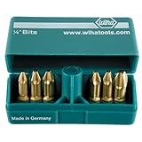 Wiha 71196 PokitPak Phillips Tin Coated Insert Bits in Molded Case by Wiha