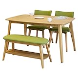 ダイニングセット 4点セット ダイニングテーブルセット 135cmテーブル＋チェア2脚＋ベンチ1脚 PINGU ピングー