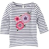 オシュコシュ OSHKOSH/ フローラルストライプトップ ストライプ トップス長袖Tシャツ 7歳【並行輸入】
