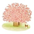 サンリオ 春カード ポップアップ 野原に桜の木 P4319