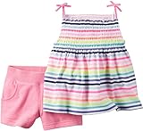 カーターズ Carter's チュニック ノースリーブ 綿ジャージー100% ＆ ショートパンツ フレンチテリー綿62% ポリエステル38% 2点セット 2-Piece Top & Short Set