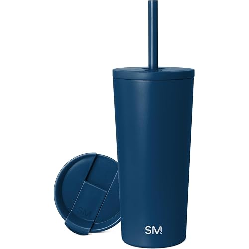Simple Modern Insulated Tumbler with Straw and Lid | Iced Coffee Cup Reusable Stainless Steel Water Bottle Travel Mug | Gifts