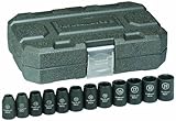 GearWrench 84930 1/2-Inch Drive Impact Socket Set Metric, 12-Piece by Apex Tool Group