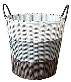 mytodoプラスチックラタンランドリー洗濯物ストレージバスケットFolding Hamper Toy Weavedバスケット MYtodo-23