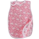 11MONO 6重より柔らか 8重ガーゼ スリーパー 肌触り抜群 ベビーサイズ60㎝(新生児～3歳頃) (熊さんピンク)