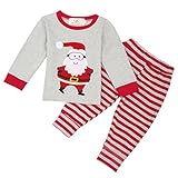 キッズ 秋冬 長袖 丸首 防寒対策 インナー サンタ ベビー服 子供パジャマ ルームウェア #1 120CM