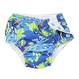 アイプレイ ベビー 水着 スイムパンツ おむつ機能付き 水遊びパンツ Ruffle Snap Reusable Swimsuit Diaper Boy 男の子用 (サイズ：4T、カラー：Royal B