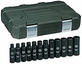 GearWrench 84944 1/2-Inch Drive Impact Socket Set Deep Metric, 12-Piece [並行輸入品]