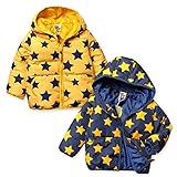 ベビー服 男の子 アウター フルジップ ジャケット 中綿 撥水加工 ファスナーガード付 男児 ベビー (1.イエロー/95cm)