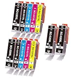 キャノン用321 320インクカートリッジ BCI-321XLインク（2BK/2C/2M/2Y）+BCI-320XL互換インク 4本 合計12本セット （大容量/増量/残量検知/個別包装/） 【対応機種】PIXUS MP990・PIXUS MP980・PIXUS MP640・PIXUS MP630・PIXUS MP620・PIXUS MP560・PIXUS MP550・PIXUS MP540など