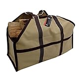 CyberDyer薪ログキャリアHeavy Duty Durable 26 " (L) X 10 " (W) X 12 " (H) LargeサイズTotes薪暖炉バッグforアウトドアピクニックビー