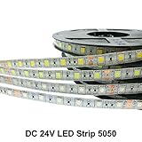柔軟なLEDストリップライトIP65 5050 DC24V 60LED / m白色5m / lot