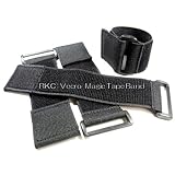 RKC 伸縮型 固定ベルト 5cm × 22cm (4本) 黒 : 042HE