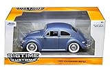 1959 Volkswagen Beetleマットブルーwith Baby Moon Wheels 1 / 24 by Jada 97420