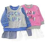 【アウトレット】 Bobson ワンピース(80～130cm) キムラタンの子供服 グレー 100 ( 77337x77837-143 )