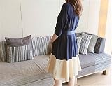マタニティウェア 服 ワンピース ゆったり シンプル ツートン カジュアル ワンピース 妊婦服 産前 産後 レディース マタニティワンピース M 写真色