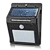 Flexzion Solar Outdoor Lights - Wall Lighting Lamp Solar Powered Motion Activated Sensor Security Wi