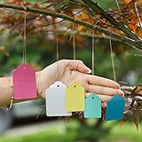 3.6 * 2.5cm100個植物ラベル防水ストリップライン保育園プラスチックプラントラベルサインプラント吊りタグ四色 (黄)