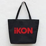 韓流グッズ IKON VIP B.I Bobby 可愛 ファッション バッグ ハンドバッグ (ブラック)