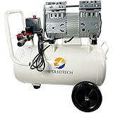 APOLLOTECH（アポロテック）エアコンプレッサー 100V 静音 オイルレス 容量30Lタンク付き エアダスター エアブラシ 塗装用 DIY セミプロ向けモデル用 業務用 (30L)