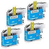 ブラザー用LC111Cインク LC111C互換インクカートリッジ 【 シアン 4本】 LC111C互換インク 対応機種: DCP-J952N DCP-J957N DCP-J752N DCP-J552N DCP-J557N MFC-J870N MFC-J820DN MFC-J720D MFC-J980DN MFC-J890DN MFC-J720DW など対応【残量表示】