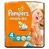 Pampers Simply Dry Size 4 Maxi 7-18kg (24) - Pack of 6 by Pampers