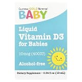 California Gold Nutrition ベビービタミンD3 10mcg（400 IU） 10ml（液量0.34オンス）
