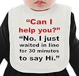 Can I Help You Funny Slogan ネクタイを有する有機ビブ Medium