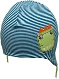 Yo 。ドラゴンシンコットン新生児赤ちゃん少年Spring Fall European Hat With Chin Strap tight-upストライプ US サイズ: S カラー: ブルー