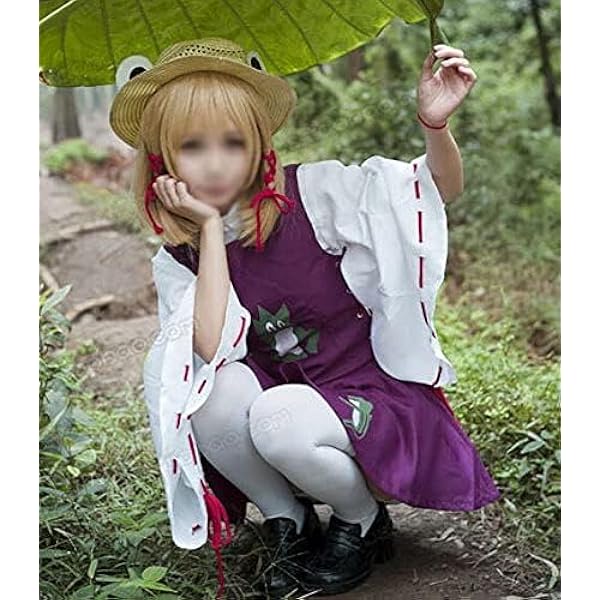 Amazon.co.jp: アニメ物語屋 実物撮影！洩矢諏訪子コスプレ衣装+帽