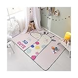 Baby Play Cartoonポリエステルマット – 長方形形状滑り止めパッド吸収性Kidsカーペット59 x 77インチ 59 x 77 inch