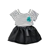 ESHOO 女の子 かわいい 半袖Tシャツ+スカート 上下2点セット