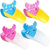 IHUIXINHE蛇口補助 子供用 手洗いサポート ウォーターガイド かわいいカニ 便利グッズ　４色セット