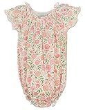 フェザー赤ちゃん女の子服ピマコットン半袖Ruched Sunsuitバブルボディスーツ