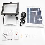 LED投光器 太陽光発電 60LED 高輝度 リモコン付き LED投光機 LEDソーラーライト ガーデンライト 防犯 電球色