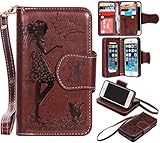 iPhoneSE 5 5s ケース カード収納 手帳型 ウォレット型 スタンド機能 ケース ストラップ付き 落下防止 マグネット開閉式 財布型 カバー iPhone SE iPhone 5 5s ケー