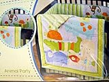Sumersault 4 Piece Baby Crib Bedding Sheet Set Animal Party by Sumersault
