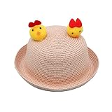 2-9歳男女ベビー/子供用春夏秋帽子/ストローハット/麦わら帽子/ハット/キャップ/太陽帽 毛皮 50-54cm 日焼け止め (03)
