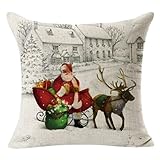 クリスマス枕ケース、Lucaソファベッドホーム装飾フェスティバル枕カバークッションカバー 45cm*45cm