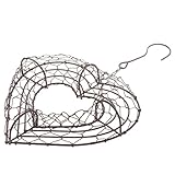 Perfk 吊り下げ　多肉植物　ホルダー　花輪　フレーム　園芸　フラワースタンド　2種選択　金属ワイヤー　 - タイプ1