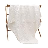 Onuneed　6重ガーゼ ベビーバスタオル　タオルケット　90cmx116ｃｍ　6層 コットン ソフト　BW34-S1 (白)