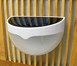 ソーラー6LED電球色ライト階段ランプ壁掛玄関庭園灯防滴光センサー自動点灯ライト